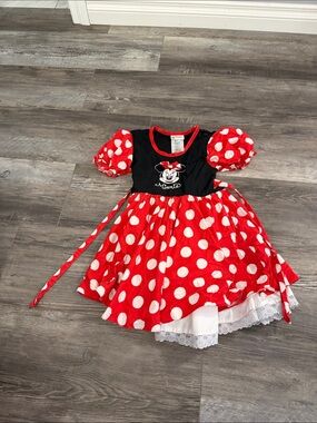 Disney Minnie Mouse Red & Black Polka‎ Dot Girls Costume Dress